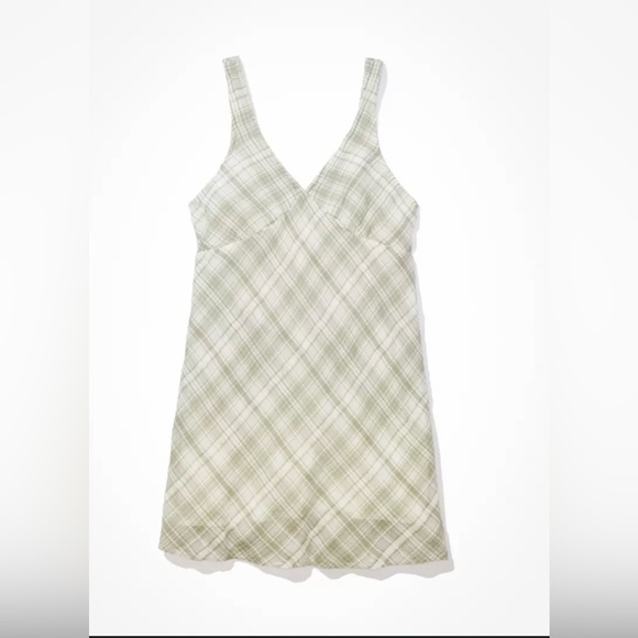 American Eagle Plaid Babydoll Mini Dress NWT - Picture 7 of 8